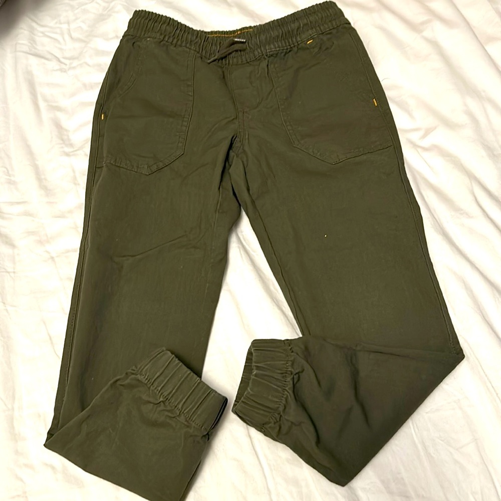 Boys army green joggers